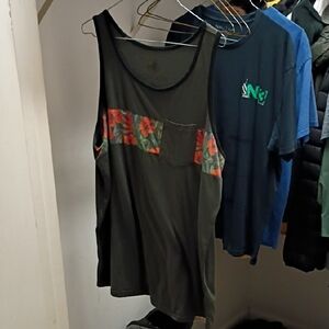 Body Glove Black and Red Floral Tank Top